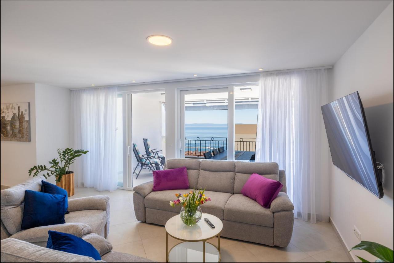 Villa Smaragd - Lapis - Luxury Apartment With Shared Pool Makarska Eksteriør bilde